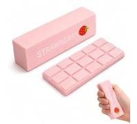 2 PCS Strawberry Squishy, Chocolate Squishy, Stress Relief Tools for Adults, Sensory Management Tools for Office Desk and Classroom Usse, Portable Sensory Tools for Travel and Daily Relaxation