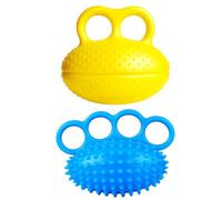 2 pcs Stress Balls for Adults, Hand Exercise Ball for Arthritis Relief and Grip Strengthening, Finger Grip Ball for Rehabilitation and Stress Relief, 2 Pack in Yellow and Blue