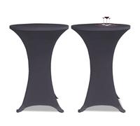 vidaXL Stretch Table Cover 2 pcs 60 cm Anthracite