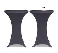 vidaXL Stretch Table Cover 2 pcs 70 cm Anthracite