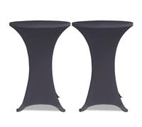 vidaXL Stretch Table Cover 2 pcs 80 cm Anthracite