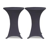 vidaXL Stretch Table Cover 2 pcs 80 cm Anthracite