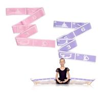 2 PCS Stretching Strap, Yoga Straps with 8 Adjustable Loops for Stretching,Flexible Stretch Resistance Bands for Pilates,Yoga,Gymnastics Exercise