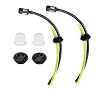 2 PCS Strimmer Fuel Pipe,Universal Fuel Line,Fuel Hose Pipe, Fuel Filter Kit, Petrol Strimmer Parts with Filter Primer Bulb Assy for Strimmer Garden Machine Fitting