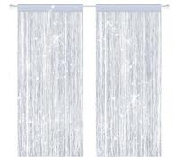 2 PCS String Door Curtain 100 x 200cm Door Fly Screen Curtain, Fly Screens for Doors, Bead Curtains for Doorway, Glitter String Tassel Curtains Fringe Panel Tassel, Door Beads Curtains to Stop Flies