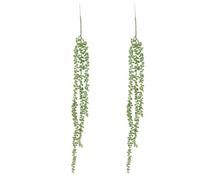 2 Pcs String of Pearls Succulent Plant,Fake Artificial Hanging Plants | Unpotted Fake Succulent Plants Decor,Trailing Artificial Plant for Indoor Outdoor Shelf Wall Decor