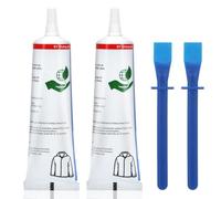 2 Pcs Strong Material Glue for Fabric, 60ML Waterproof Fabric Glue Strong, Transparent Washable Textile Adhesive with Glue Application Tool, Fabric Glue for Cotton Denim, Machine Washable Dry Clean