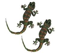 2 PCS Studs Beads Gecko Sew on Patches Vivid 3D Lizard Patch Applique DIY Accessory for Suits Jackets Jeans Backpacks Hats