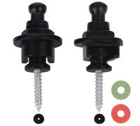 2 PCS Sturdy Guitar Strap Locks - Security and Quick Release Guitar Strap Buttom Black Guitar Strap Lock Schaller-Style for Electric, Bass, and Acoustic Guitars
