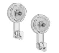 2 Pcs Suction Hooks, Heavy Duty Suction Cup for Wreaths, Max Load 5KG, Transparent Suckers for Door Wreaths, Wreath Hanger for Front Door, Bathroom, Kitchen Window, Reusable Rotatable No Drill Hooks