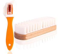 2 PCS Suede Shoe Cleaning Brush Nubuck 4-Sided Shoes Cleaner Brass Bristles Shoe Brush Multifunctional Nubuck Suede Cleaner Kit
