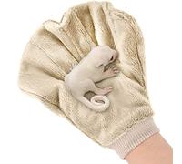 2 Pcs Sugar Glider Bonding Mitt, Calming Sleeping Glove, Bite Proof Animal Handling Gloves, Hedgehog Accessories Calming Glove for Train Your Sugar Glider Small Animals Hamster Rats Pet, Beige, 10 x