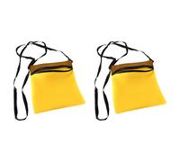 2 Pcs Sugar Glider Bonding Pouch, Hamster Carrier Bag for Hedgehog and Squirrel, 6.7 x 6.7 in Small Animal Outgoing Sleeping Bag, Yellow Soft Flannel with Breathable Mesh and Shoulder Strap