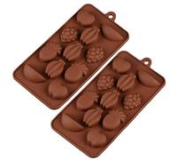 2 Pcs Summer Fruit Silicone Chocolate Mould, 11-Cavity Non-Stick Sweet Moulds, Summer Fruit-Making Mould, Candy, Chocolates, Cookie, Ice Cube, Jelly and Handmade DIY Wax Melt Moulds