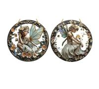 2 PCS Sun Catchers for Windows, Stained Suncatcher, Sun Catcher, Sun Catcher for Windows, Acrylic Sun Catchers, Window Sun Catcher, Sun Catcher Hangings for Home Office Decorations