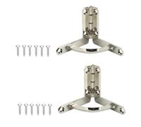 2 Pcs Support Spring Hinges, Concealable Quadrant Hinges 90 Degree Wooden Case Fittings for Cabinet, Watch Box, Jewelry Box (Silver)