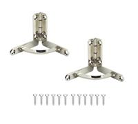 2 Pcs Support Spring Hinges, Zinc Alloy Concealable Quadrant Hinge 90 Degree Folding Support Hinge for Jewelry Wine Wooden Box (Silver)