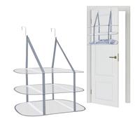 2 Pcs Sweater Drying Rack Over The Door, 3 Tier Foldable Clothes Dry Hanger