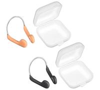 2 Pcs Swimming Nose Clip Unisex Adult Swimming Competition Nose Clip Training Nose Plugs Swimming Competition Protector with Storage Cases for Adults Water Sports Pool