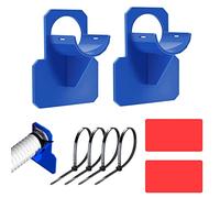 2 Pcs Swimming Pool Pipe Holder Set Fits 1.5inch(Max) - Self-Adhesive Pool Hose Support Bracket, Universal Fit for Intex，Bestway and Other Above Ground Pools (Blue)