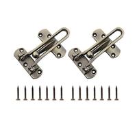 2 PCS Swing Bar Door Lock,ULIFESTAR Top Lock for Front Door Stainless Steel Door Latch Door Bolt,Barn Door Lock Shed Lock Fence Door Lock Hardware with Installation Screws Antique Bronze