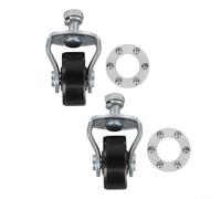 2 Pcs Swivel Castors for 2-Ton Hydraulic Trolley Wheels, Steel Material with Anti- and Wear-Resistant Design, Compatible with Workshop and Garage