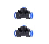 2 Pcs T-Shaped 3-Way Tube Reducer Connector, 12mm to 8mm Quick Push-to-Fit Pipe Jointer for Irrigation Spray Nozzle and Misting System