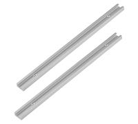2 Pcs T-Track Slot, 400mm T-Slot Miter Track Jig Aluminium Alloy T-Track Fixture Slot Straight Edge Clamping Tool T-Slot Track for Woodworking Router Table Saw