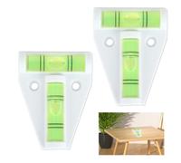 2 Pcs T Type Spirit Level, Mini Spirit Level Caravan Trailer Motor Home T Type Spirit Level Caravan Accessories Gadgets 2 Way Bubble Leveling Device Small Cross Check Spirit Bubble Level