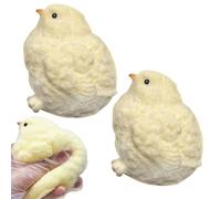 2 PCS Taba Squishy, Cute Taba Chicks Squeeze Squishy Chicks, Stress Relief Squeeze Rebound Sensory Toy, Squishy Animals Chicken Stress Toy for Kids Adults Gift