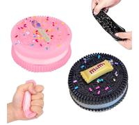 2 Pcs Taba Squishy, Fufu Squishy, Simulation Toy, Biscuit Stress Relief Ultra Soft Decompression Toy Stress Ball Squeeze Toy Anxiety Relief For Kids Adults, Easter Party Bag Fillers
