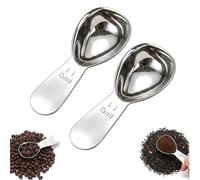 2 Pcs Tablespoon Measuring Spoon, Stainless Steel Coffee Scoop, 1 Tablespoon (15ml) Short Handle, Fits Small Jars & Canisters, Multi-Purpose for Coffee, Tea, Sugar, Flour, Kitchen Tool for Daily Use
