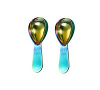 2 Pcs Tablespoon Scoop 1 Tbsp Coffee Scoop 15ml Stainless Steel Measuring Spoon Coffee Measuring Scoop Kitchen Measuring Tool for Coffee Tea Sugar Powder Blue Silver Gold Black (Blue)