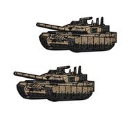 2 Pcs Tactical Embroidery Patches,Mixed Color Cloth Badge,Fun Military Tank Design,Outdoor Gear Accessory (as Shown,2)