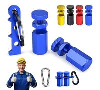 2 Pcs Tall Stair Gauges for Framing Square, Aluminum Alloy Hexagonal Stair Stringer Layout Jig with Holder & Hook, Circular Saw Guide Attachment for Rafter Layout, Carpentry Tools (Blue)