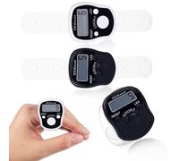 2 Pcs Tally Counters, Electronic Finger Counter 5 Digits Led Stitch Counter Golf Counter, Hand Tally Counter Tally Lap Counter, Mechanical Digital Finger Counters, Clicker Counter with Handheld Ring