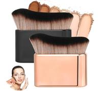 2 PCS Tanning Brush, Self Tanner Applicator for Body Leg Makeup, Kabuki Foundation Blend & Blur Brush (Black Rose Gold)