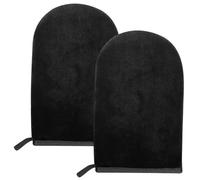 2 Pcs Tanning Mitt | Washable Tan Mitt | Fake Tan Remover | Reusable Double-sided Self Tanning Mitt | Fake Tan Mit for Sunscreen Sunbathing (Black)