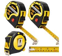 2 PCS Tape Measure Heavy-Duty - Dual Metric and Imperial measurements, Retractable, Thumb lock, Belt clip, Wrist strap, Shock Protection. Built for Accuracy,10m /32.8ft