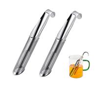 2 Pcs Tea Filters Stainless Steel Tea Diffuser Reusable Tea Infuser Long Handle Mesh Tea Strainer for Loose Tea, Spices, Rose, Perfect for Hanging on Cup