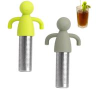 2 Pcs Tea Infuser, Loose Tea Infuse, Tea Strainer, Reusable Cute Loose Leaf Tea Infuser Silicone Tea Diffuser for Teapots Cups Mugs to Brewing Steeping Loose Leaf(Green+Gray)