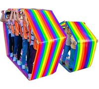 2 PCS Teamwork sports game Run Mat Adult Kids Outdoor Activity Game(Kids-4M)