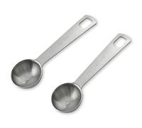 2 Pcs Teaspoon Measuring Spoons, 2/3 Tablespoon, Stainless Steel Single Long Handle Scoop for Measuring Coffee Grains Protein Spices Dry Goods