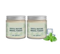 2 Pcs Teeth Whitening Powder, Dental Restore Mineral Toothpaste Powder, Fluoride Free Toothpaste, Natural Mint Flavour, Coffee, Wine & Smoking Teeth Stain Remover, Sweet Smile, Teeth Whitening
