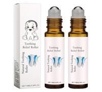 2 PCS Teething Roller Teething Oil Teething Roller Natural Pain Relief Roller for Instant Pain Relief & Calming Baby Easy Roll-On for Jawline Teething Roller Oil Safe for Sensitive Skin
