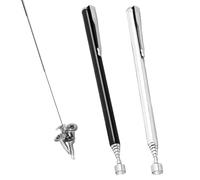 2 PCS Telescopic Magnetic Pickup Tool, 2 LB Extendable Magnetic Handheld Stick Pen, Portable Magnetics Retrieval Pen, Magnet Handheld Tool Grabber with Clip for Pickup Screws Nuts, Extending to 65cm