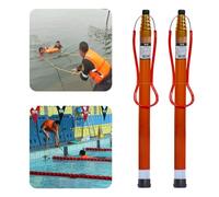 2 pcs Telescopic Safety Pool Hooks, 14ft Adjustable Rescue Poles for Drowning Prevention, Emergency Life-Saving Equipment for Water Parks & Swimmers - 450cm (177in)