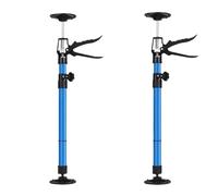 2 Pcs Telescopic Support Rod Adjustable Length 3rd Hand Supporter System 40KG Capacity Non-Slip Pole for Cargo for Plasterboard Drywall(Blue)