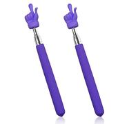 2 Pcs Telescopic Teacher Pointer Stick, Extendable Pointer Teacher Pointers for Classroom, Retractable Hand Pointer Finger Pointer Stick Elementary School Kindergarten Teacher Supplies (Purple)