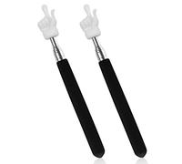 2 Pcs Telescopic Teachers Pointer, Extendable Hand Pointer Finger Pointer Stick, Small Retractable Classroom Pointer for Elementary School Kindergarten Teacher, Classroom Supplies (Black)